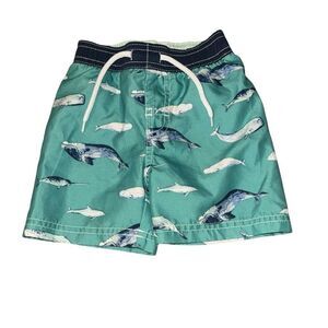 Kid's Old Navy Whale Print Swimsuit Board Shorts